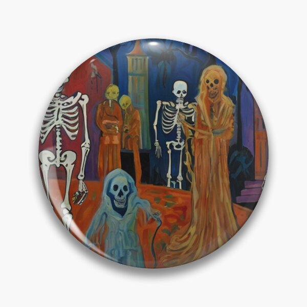 Item preview, Day of the Dead expressionist art painting designed and sold by Vintage Designs +.