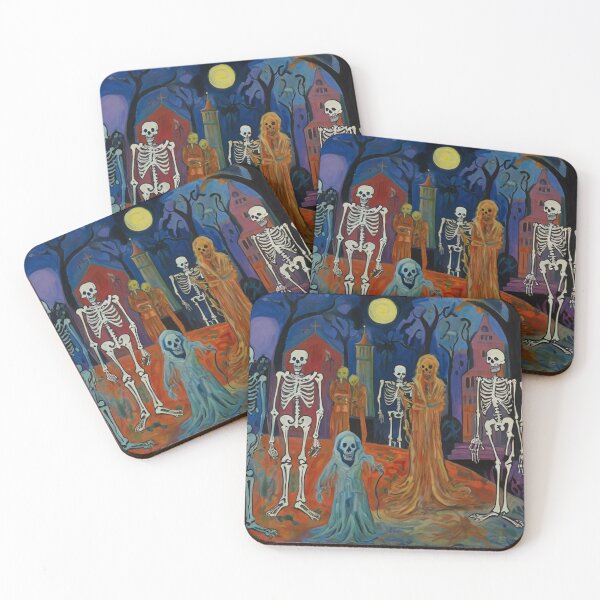 Item preview, Day of the Dead expressionist art painting designed and sold by Vintage Designs +.