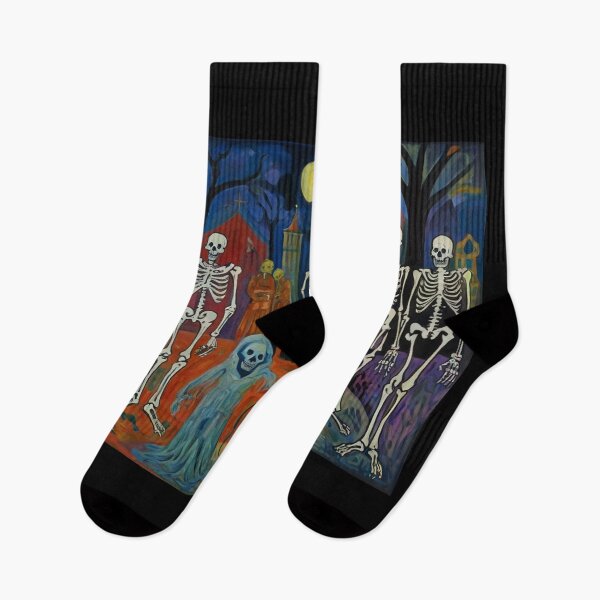 Item preview, Day of the Dead expressionist art painting designed and sold by Vintage Designs +.