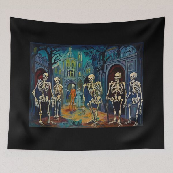 Item preview,  Day of the Dead expressionist art painting designed and sold by Vintage Designs +.