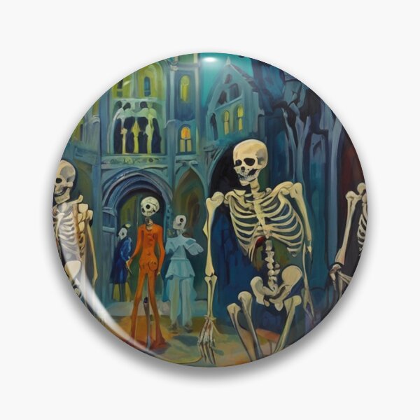 Item preview,  Day of the Dead expressionist art painting designed and sold by Vintage Designs +.