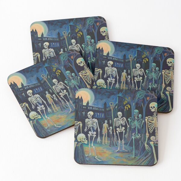 Item preview, Day of the Dead expressionist art painting designed and sold by Vintage Designs +.