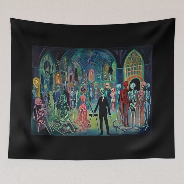 Item preview, Day of the Dead expressionist art painting designed and sold by Vintage Designs +.