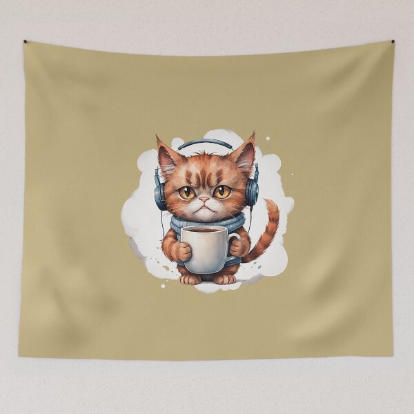Item preview, Cute gloomy rusty tomcat designed and sold by VugArtShop.