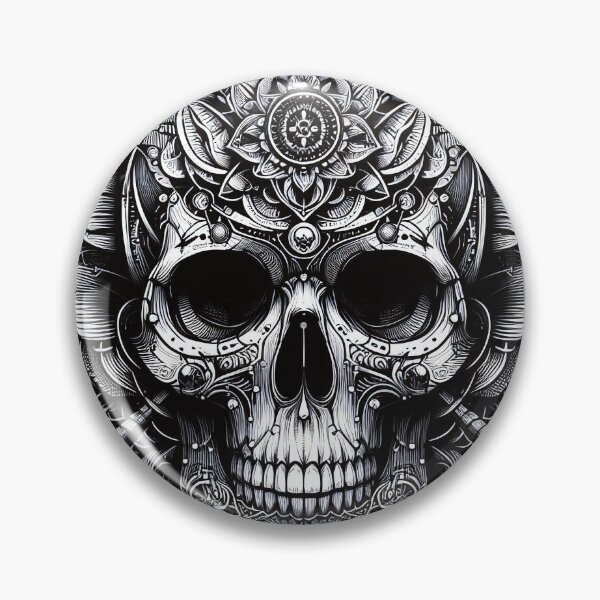 Item preview, Skull Black White, Horror, Halloween, Logo, Ornaments designed and sold by Salimgor Hangaround Music.