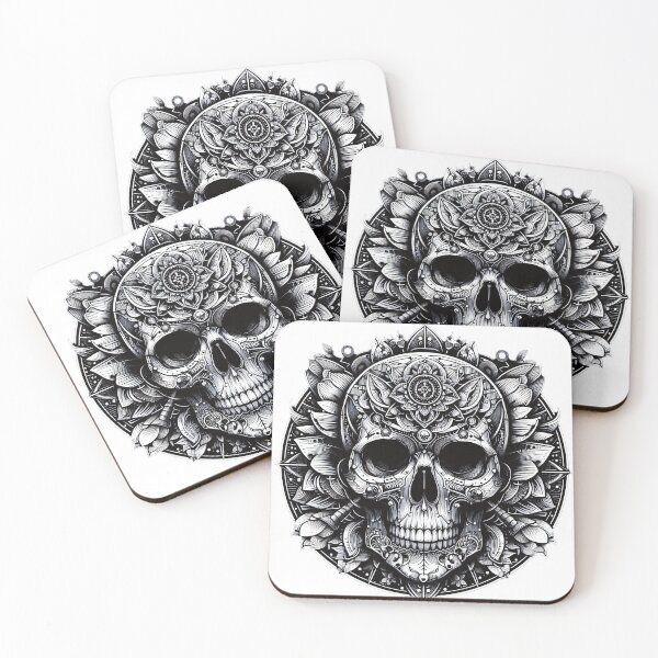 Item preview, Skull Black White, Horror, Halloween, Logo, Ornaments designed and sold by Salimgor Hangaround Music.