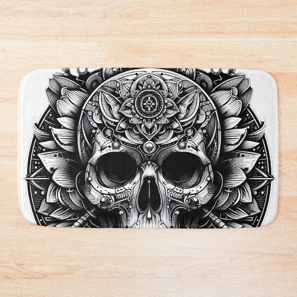 Item preview, Skull Black White, Horror, Halloween, Logo, Ornaments designed and sold by Salimgor Hangaround Music.