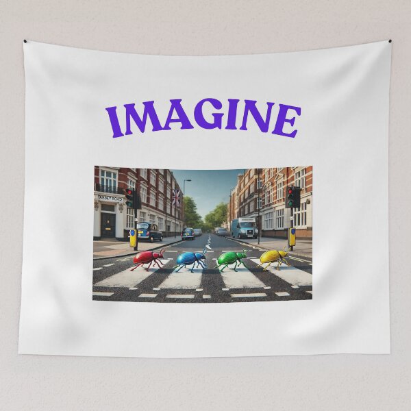 Item preview, Imagine beetles on Abbey Road designed and sold by Andykinoz.