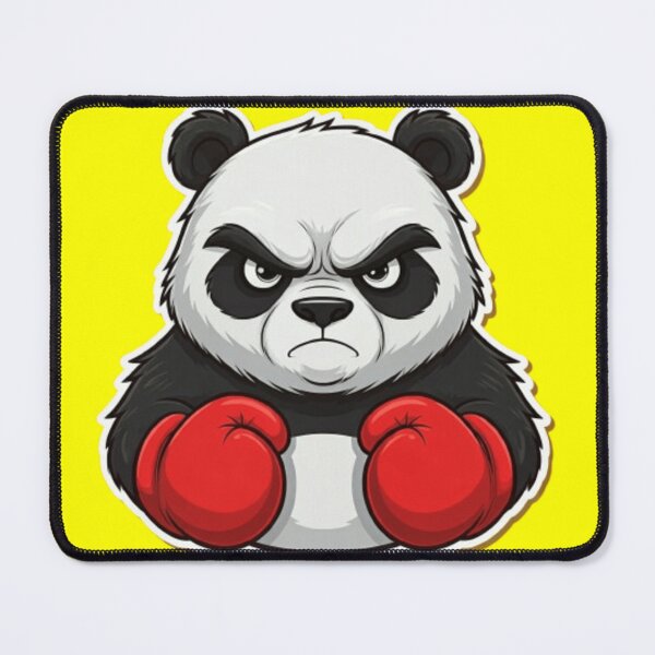 Item preview, Grumpy Boxing Panda designed and sold by StickersRyous.