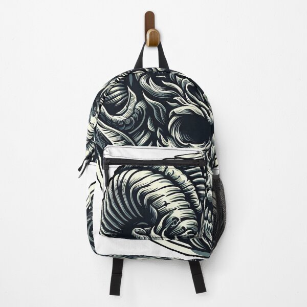 Item preview, Skull with Horns Black White with All Seeing Eye designed and sold by Salimgor Hangaround Music.