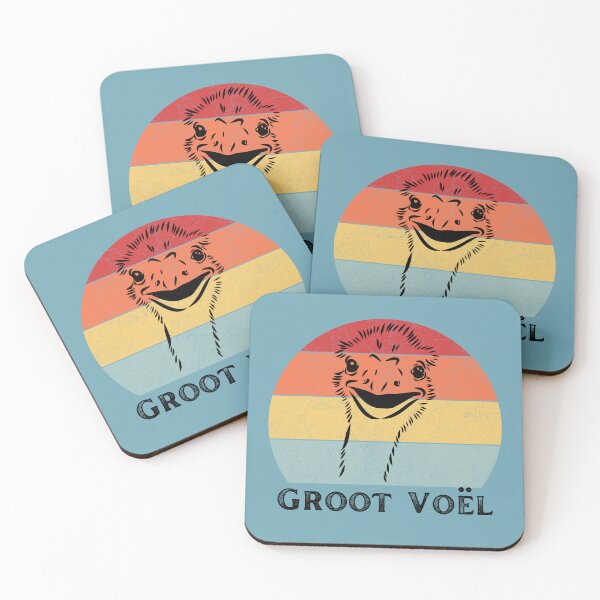 Item preview, Funny South African Groot Voël Retro Volstruis Ostrich designed and sold by KiffDesigns.