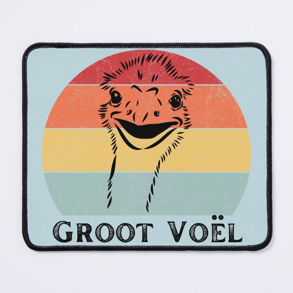 Item preview, Funny South African Groot Voël Retro Volstruis Ostrich designed and sold by KiffDesigns.