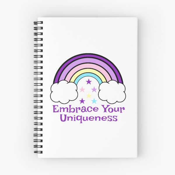 Item preview, Embrace Your Uniqueness, Cute Rainbow Motivational Inspirational Quote designed and sold by Sunserize Designs.