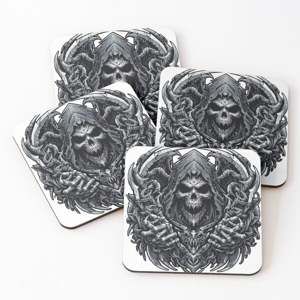 Item preview, Death, Grim Reaper in Black and White Horror Design, Halloween, Logo designed and sold by Salimgor Hangaround Music.