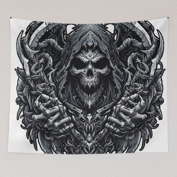 Item preview, Death, Grim Reaper in Black and White Horror Design, Halloween, Logo designed and sold by Salimgor Hangaround Music.