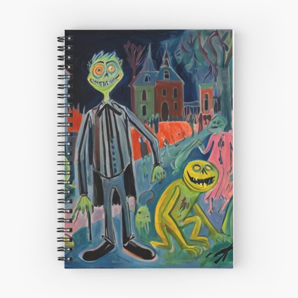 Item preview, Creepy ghouls and serial killers expressionist art painting designed and sold by Vintage Designs +.