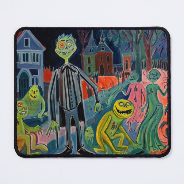 Item preview, Creepy ghouls and serial killers expressionist art painting designed and sold by Vintage Designs +.