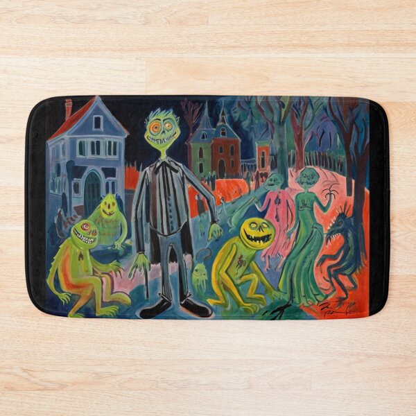 Item preview, Creepy ghouls and serial killers expressionist art painting designed and sold by Vintage Designs +.