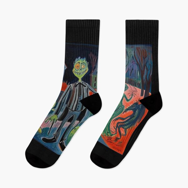 Item preview, Creepy ghouls and serial killers expressionist art painting designed and sold by Vintage Designs +.