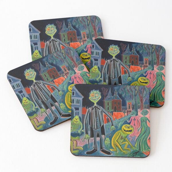 Item preview, Creepy ghouls and serial killers expressionist art painting designed and sold by Vintage Designs +.