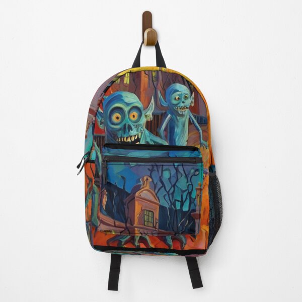 Item preview, a courtyard filled with horrors expressionist art painting designed and sold by Vintage Designs +.