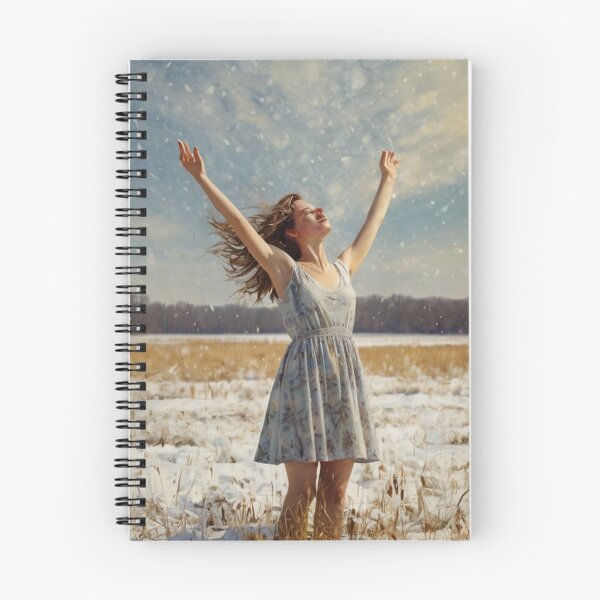 Item preview,  Autumnal fall seasonal art of a beautiful woman standing in a snowy field after Bougereau designed and sold by Vintage Designs +.