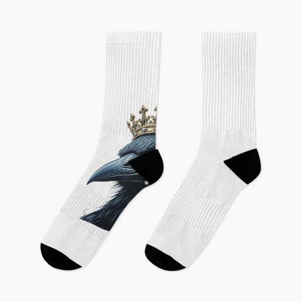 Item preview, Black crow with skull face and Crown | quirky design designed and sold by TaliaShin.