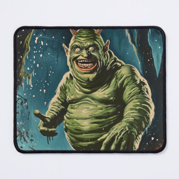 Item preview, Green Grotesque Creature in Retro Poster Style designed and sold by Piotrek0001.