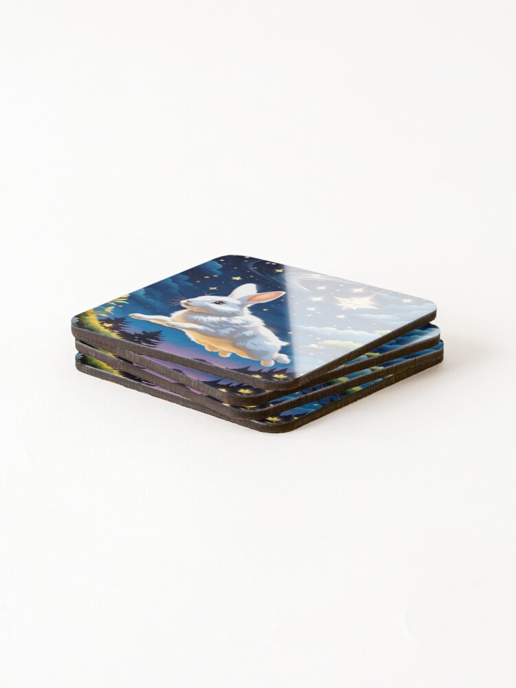 Thumbnail 4 of 5, Coasters (Set of 4), The Magic Rabbit designed and sold by JoeCollection.