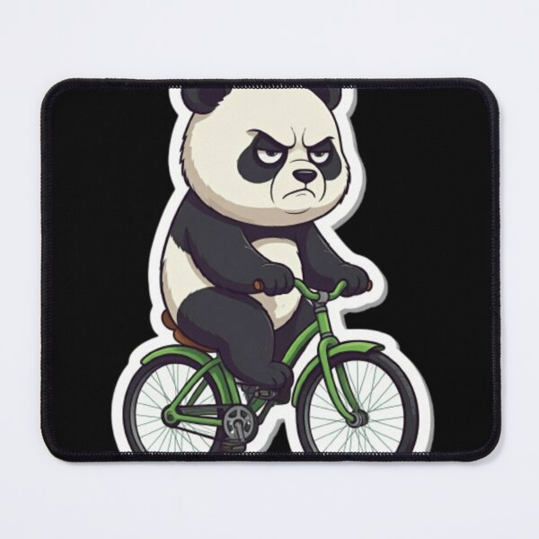 Item preview, Grumpy Panda Cyclist designed and sold by StickersRyous.