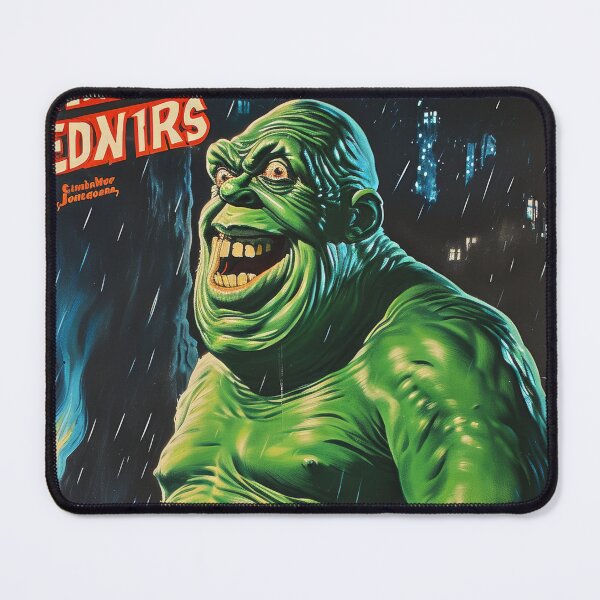 Item preview, Green Grotesque Creature in Retro Poster Style designed and sold by Piotrek0001.