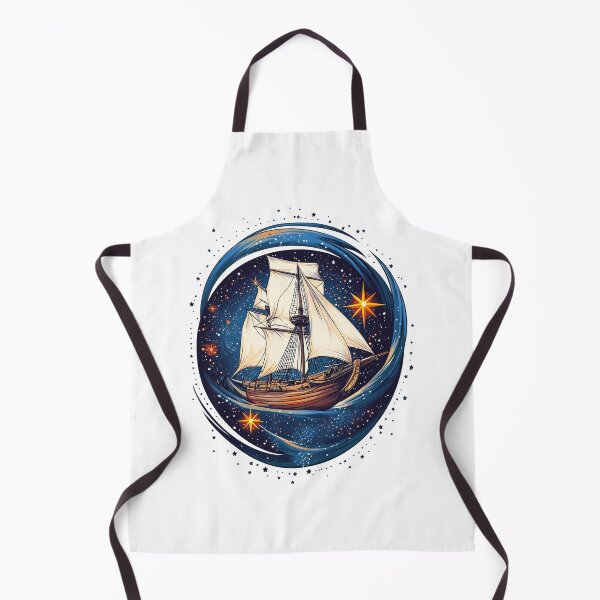 Item preview, Sailing Ship In The Stars Cosmic Nautical Adventure Design designed and sold by ThreadQuirk.