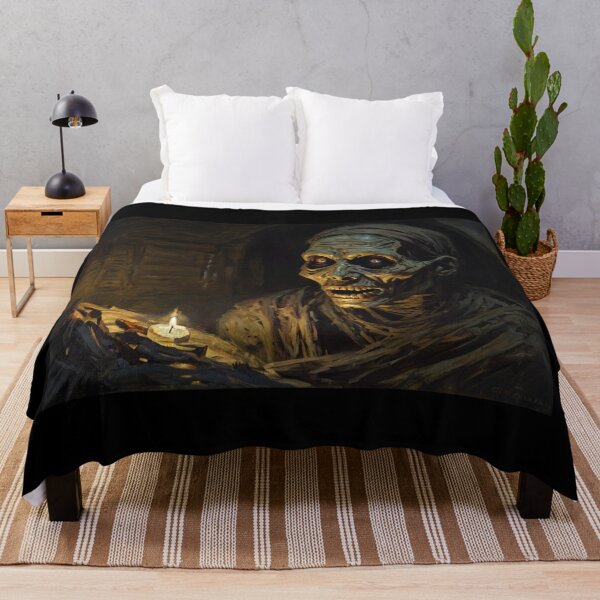 Item preview, A creepy evil undead mummy painting designed and sold by Vintage Designs +.