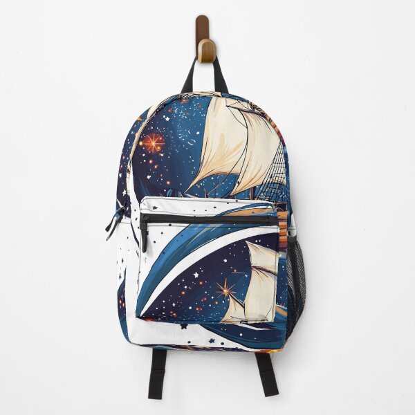 Item preview, Sailing Ship In The Stars Cosmic Nautical Adventure Design designed and sold by ThreadQuirk.