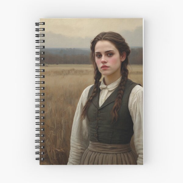 Item preview,  Autumnal fall seasonal art of a beautiful woman standing in a field after Bougereau designed and sold by Vintage Designs +.
