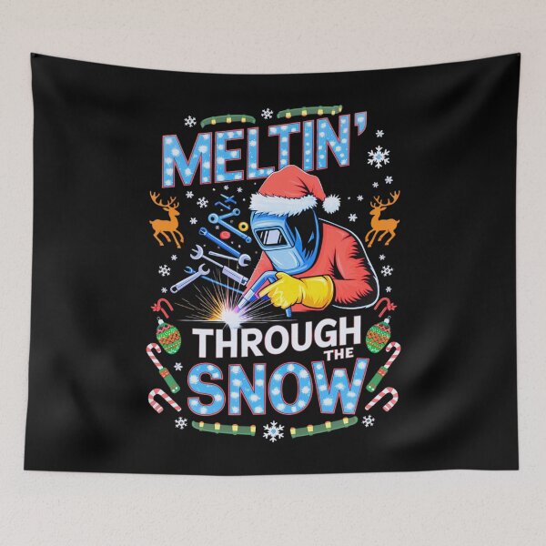 Item preview, Funny Christmas Welding Design with Santa and Sparks designed and sold by BunBuntheDog-.