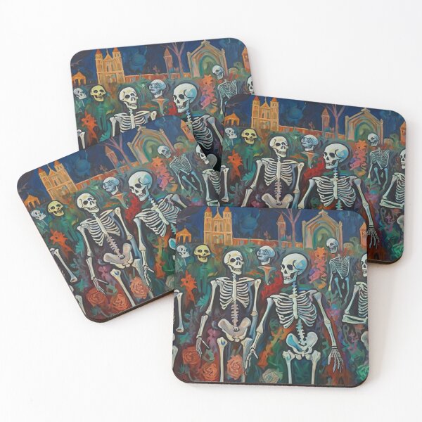 Item preview,  Day of the Dead expressionist art painting designed and sold by Vintage Designs +.