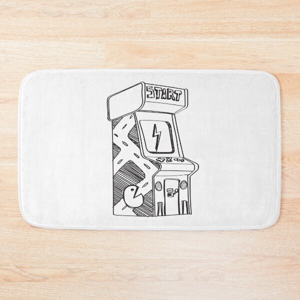 Item preview, Retro Arcade Videogame Fine Line Sketch designed and sold by katelsandpeach.