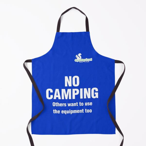 Item preview, Gym Squirrel No Camping white lettering (black also available) designed and sold by DJVYEATES.