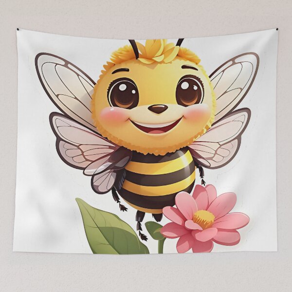 Item preview, Cheerful Bumblebee with a Flower designed and sold by FluffyPeels.