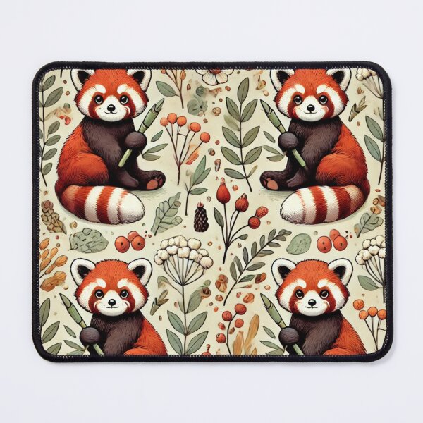 Item preview, Red Panda Pattern Cute Illustration Design designed and sold by CozyCustomPillows.