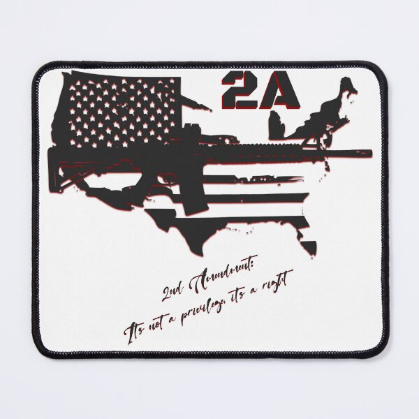 Item preview, 2nd Amendment - It's not a privilege, it's a right! (Black & Red) designed and sold by InkdGraphix.