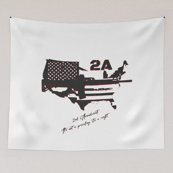 Item preview, 2nd Amendment - It's not a privilege, it's a right! (Black & Red) designed and sold by InkdGraphix.