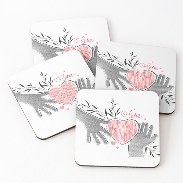 Item preview, Love, hands in halftone and heart collage style designed and sold by CHERRY--SHOP.