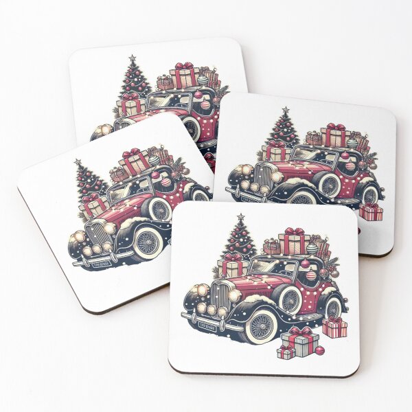 Item preview,  Vintage Red Car with Christmas Decorations designed and sold by Kenny8716.