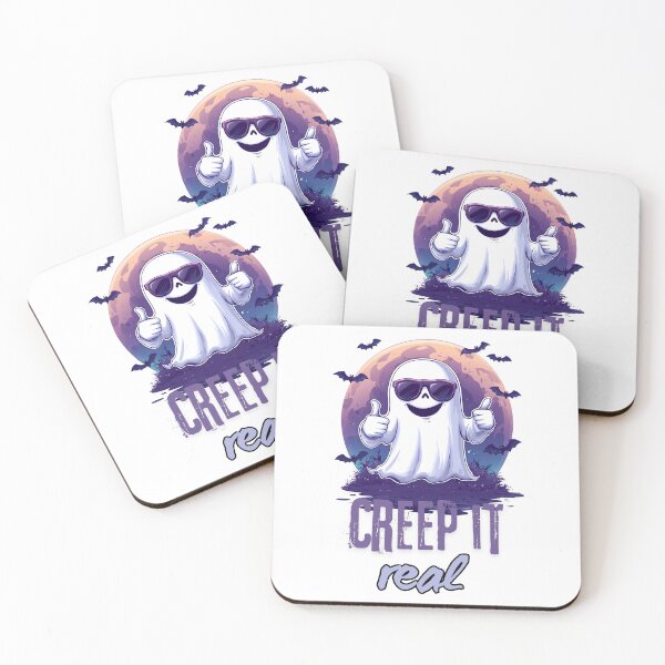 Item preview, Creep It Real - Cool Halloween Ghost designed and sold by Queen of Whimsy.