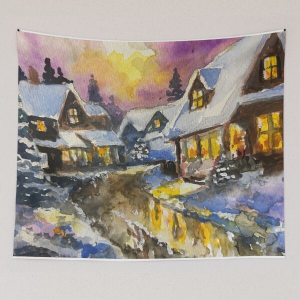 Item preview, There's No Place Like Home - Winter Landscape Christmas designed and sold by TheArtCave.