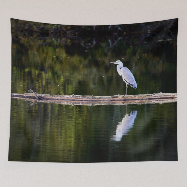 Item preview, Log guard. Grey heron designed and sold by Jouko Lehto Photography.