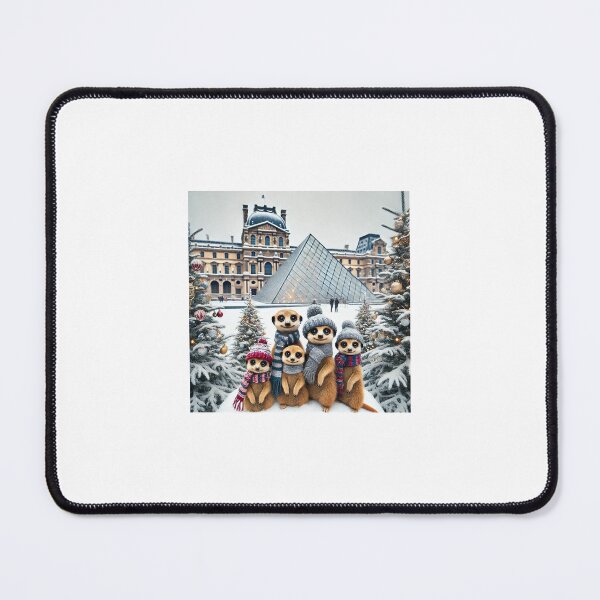 Item preview, Winter Magic at the Louvre: Meerkats in Paris Holiday Spirit designed and sold by themeerkatman.