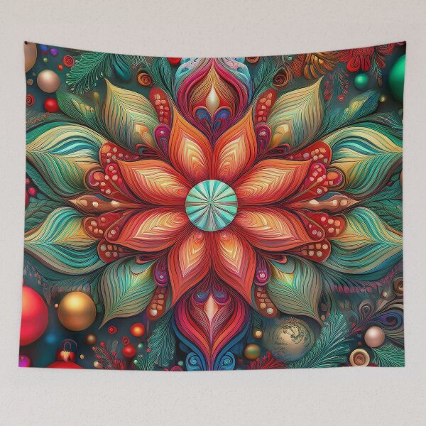 Item preview, Christmas Flower Pattern | Cozy Holiday Collection designed and sold by monkeybusiness.pt.